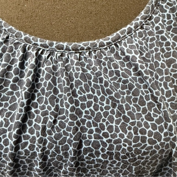 Michael Kors Blue Pebble Print Ruffle Sleeve Blouse Casual Boho Chic Top L - Picture 3 of 9